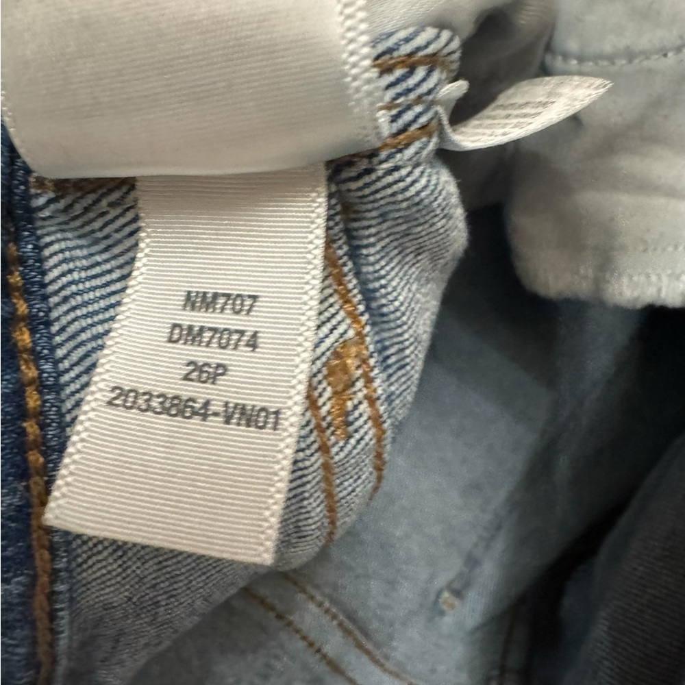 Madewell High Rise Skinny Jeans Size 26P Petite Dark Wash Stretch Denim Blue - Picture 9 of 10